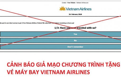 Khuyến cáo khách hàng về hành vi giả mạo chương trình tặng vé máy bay miễn phí