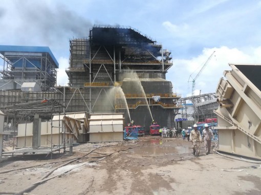 Cháy tại công trường thi công Nhà máy Nhiệt điện Duyên Hải 3 mở rộng