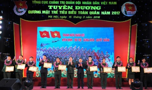 Tuyên dương 22 gương mặt trẻ toàn quân năm 2017