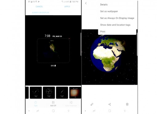 Màn hình luôn mở của Samsung hỗ trợ ảnh động GIF