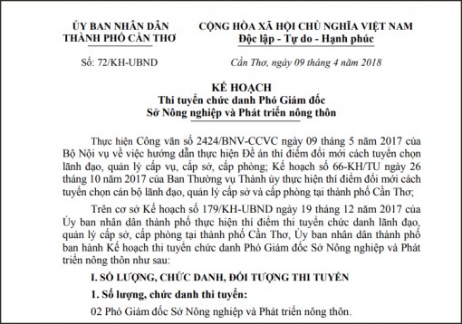 Thi tuyển chức danh 3 Phó Giám đốc Sở