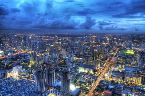 Bangkok về đêm nhìn từ Baiyoke Sky