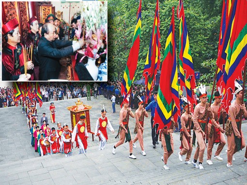 <span style="background-color:wheat;">Giỗ Tổ Hùng Vương - Lễ hội Đền Hùng 2018:</span><br>

Dâng hương tưởng niệm các Vua Hùng