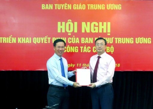 Đồng chí Bùi Trường Giang được bổ nhiệm giữ chức Phó Trưởng ban Tuyên giáo Trung ương