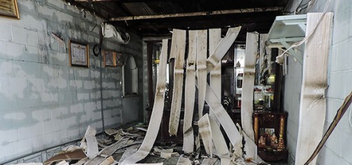 Cháy 5 căn nhà khu tập thể ở quận Bình Thủy