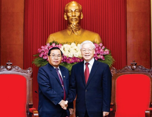 Tổng Bí thư Nguyễn Phú Trọng tiếp Phó Chủ tịch Quốc hội Lào