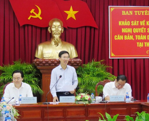 Đồng chí Võ Văn Thưởng: Tập trung đưa giáo dục Cần Thơ dẫn đầu khu vực ĐBSCL