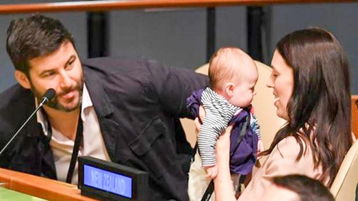 Thủ tướng New Zealand mang con dự họp Liên Hiệp Quốc