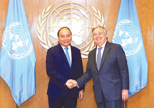 Thủ tướng Nguyễn Xuân Phúc
dự Phiên thảo luận cấp cao Đại hội đồng Liên Hiệp Quốc