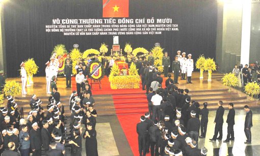 Tổ chức trọng thể Lễ viếng nguyên Tổng Bí thư Đỗ Mười