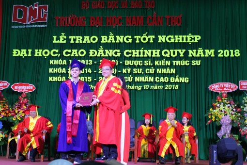 Trường Đại học Nam Cần Thơ trao Bằng tốt nghiệp cho 497 sinh viên