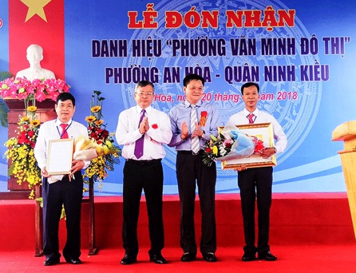 An Hòa đón nhận danh hiệu Phường Văn minh đô thị