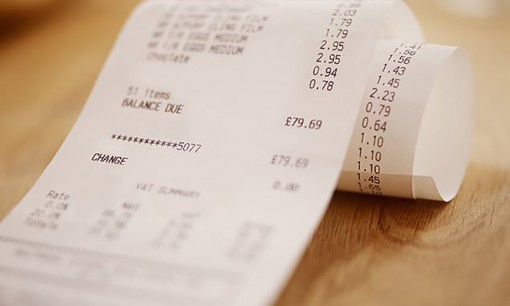 Hóa đơn mua hàng tiềm ẩn nguy cơ ung thư