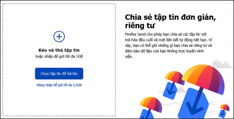 Mozilla tung ra dịch vụ chia sẻ tập tin dung lượng đến 1 GB