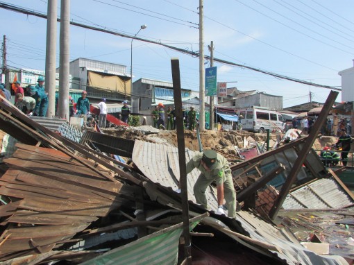 Vĩnh Thạnh xảy ra vụ sạt lở nghiêm trọng