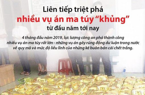 Liên tiếp triệt phá nhiều vụ án ma túy “khủng” từ đầu năm tới nay