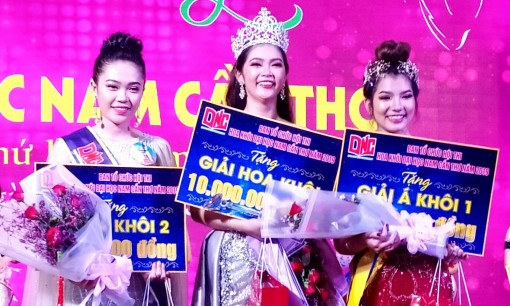Trần Thị Thu Uyên đăng quang Hoa khôi Đại học Nam Cần Thơ lần thứ IV