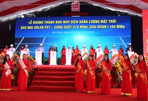 Khánh thành Nhà máy điện Năng lượng mặt trời Sao Mai Solar PV1