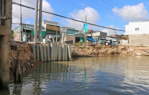 Trà Vinh đầu tư 84 tỷ đồng xây hai công trình kè chống sạt lở