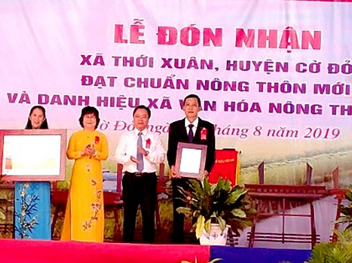 Xã Thới Xuân đón nhận danh hiệu Xã Văn hóa Nông thôn mới