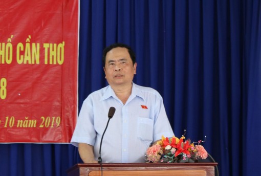 Chủ tịch Ủy ban Trung ương MTTQVN Trần Thanh Mẫn tiếp xúc cử tri phường Thuận An