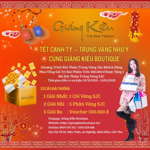 Đón Tết rộn ràng ngập tràn khuyến mãi với Giáng Kiều Boutique!