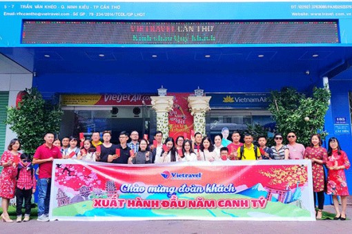 Vietravel Chi nhánh Cần Thơ chào mừng đoàn du khách xuất hành du xuân đầu năm 2020