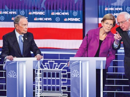 Các ứng viên Dân chủ 
“đánh hội đồng” tỉ phú Bloomberg