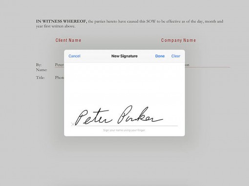 Cách ký văn bản trên điện thoại iPhone hay máy tính bảng iPad