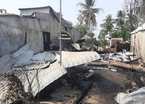 Hỏa hoạn thiêu rụi 6 căn nhà ở huyện biên giới An Giang