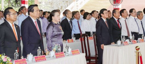 Chủ tịch Quốc hội Nguyễn Thị Kim Ngân dự Lễ kỷ niệm 110 năm ngày sinh đồng chí Nguyễn Hữu Thọ