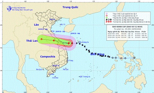 Bão số 5 sắp đổ bộ vào đất liền