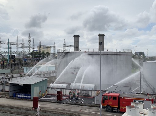 Diễn tập phòng cháy chữa cháy và cứu nạn cứu hộ tại Nhà máy Nhiệt điện Cần Thơ