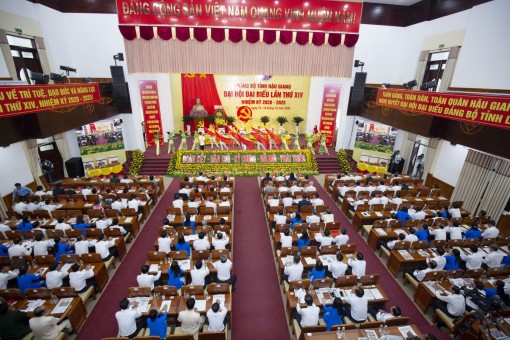 Khai mạc Đại hội đại biểu Đảng bộ tỉnh Hậu Giang lần thứ XIV, nhiệm kỳ 2020-2025