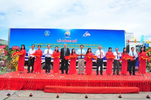 Công bố lô hàng cá tra sản xuất theo quy trình công nghệ cao để xuất khẩu sang EU