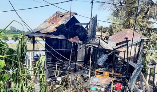 An Giang: Hỏa hoạn thiêu rụi 7 căn nhà