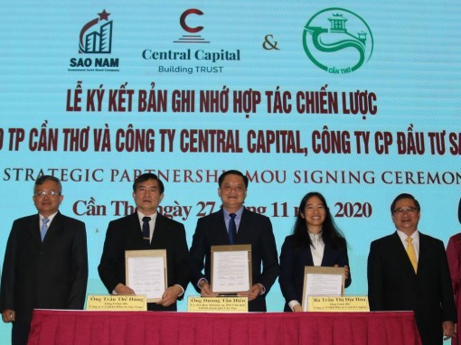 Ký kết ghi nhớ hợp tác giữa UBND TP Cần Thơ

với liên danh Công ty TNHH Đầu tư Central Capital và Công ty CP Đầu tư Sao Nam