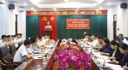 Hội nghị phối hợp tuyên truyền biển, đảo và công tác xây dựng Đảng huyện đảo Trường Sa