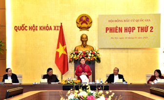 Chủ tịch Quốc hội Nguyễn Thị Kim Ngân chủ trì Phiên họp thứ hai của Hội đồng Bầu cử quốc gia