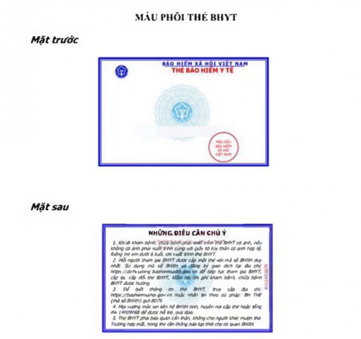 Thẻ bảo hiểm y tế mẫu mới