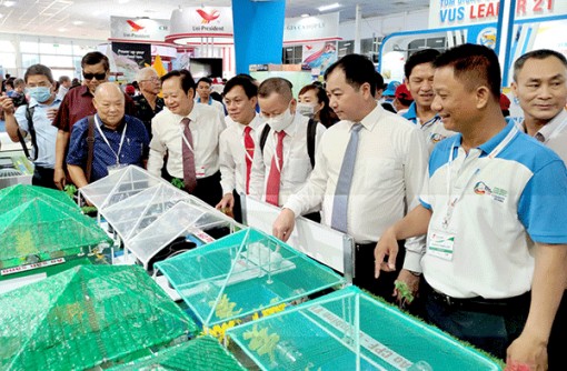 Khai mạc Hội chợ triển lãm Công nghệ ngành tôm Việt Nam 2021