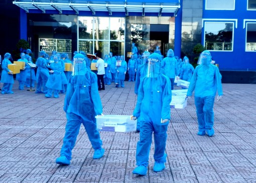 Diễn tập quy trình lấy mẫu xét nghiệm chẩn đoán SARS-CoV-2 trong cộng đồng