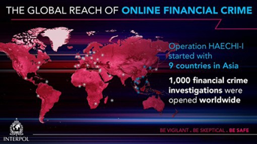 Interpol ngăn chặn 83 triệu USD tiền ăn cắp của tội phạm mạng châu Á