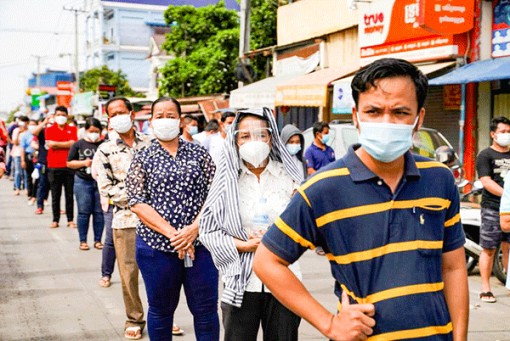 Số ca mắc COVID-19 tại Campuchia tiếp tục ở mức cao