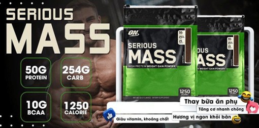 Sữa tăng cân dành cho người gầy trên 18 tuổi tập gym, thể hình