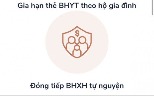 Cách gia hạn thẻ bảo hiểm y tế hộ gia đình online