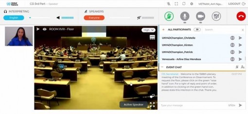 Vietnamese youth speaks at Conference on Disarmament session