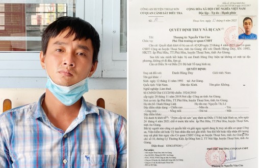 An Giang: Bắt đối tượng trộm đang trốn truy nã
