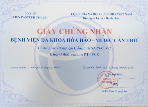 Bệnh viện Đa khoa Hòa Hảo-Medic Cần Thơ triển khai xét nghiệm SARS-CoV-2 bằng kỹ thuật RT-PCR