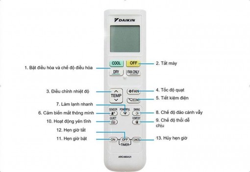 Hướng dẫn sử dụng máy điều hòa Daikin Multi bằng remote